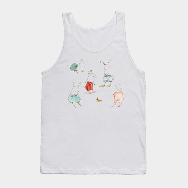 If Rabbits Wore Pants Tank Top by Sophie Corrigan